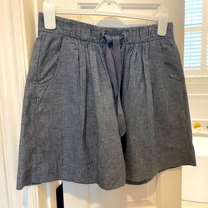 J Crew elasticized short skirt.